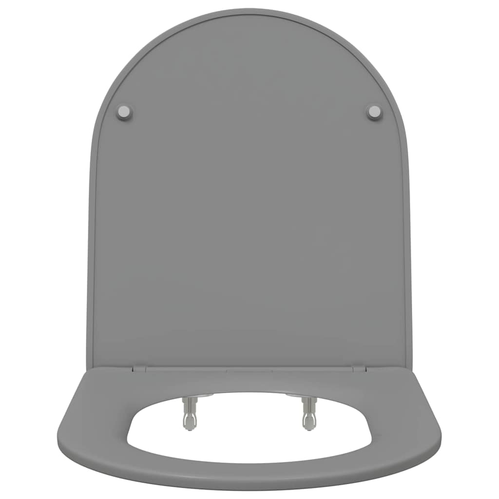 Sedile del WC con rilascio rapido Grigio 44 x 36.4 x 3.4 cm