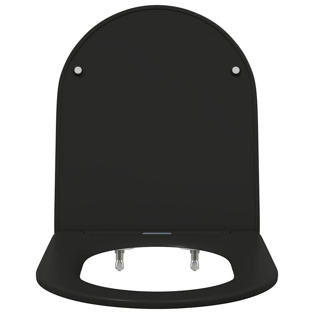 Sedile del WC con rilascio rapido Nero 44 x 36.4 x 3.4 cm
