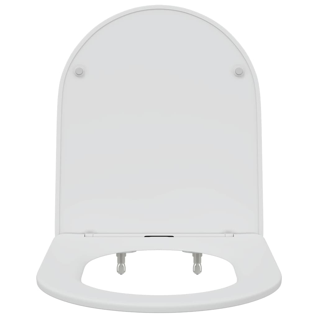 Sedile del WC con rilascio rapido Bianco 44 x 36.4 x 3.4 cm