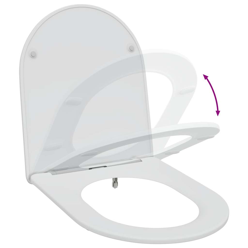 Sedile del WC con rilascio rapido Bianco 44 x 36.4 x 3.4 cm