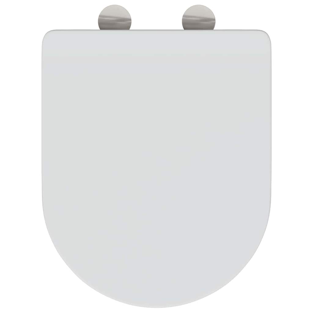 Sedile del WC con rilascio rapido Bianco 44 x 36.4 x 3.4 cm