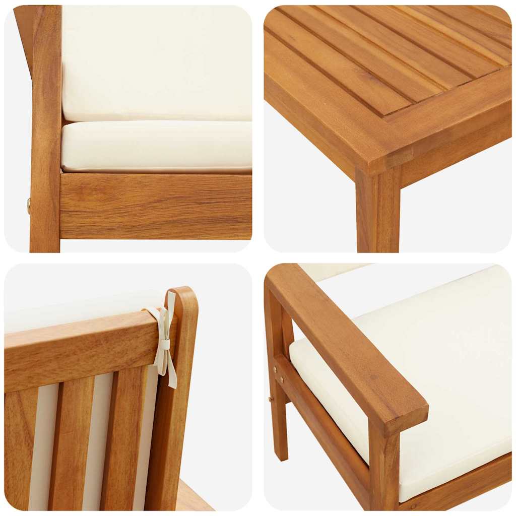 Set Divano da Giardino 4 pz 4-Numero di posti Marrone