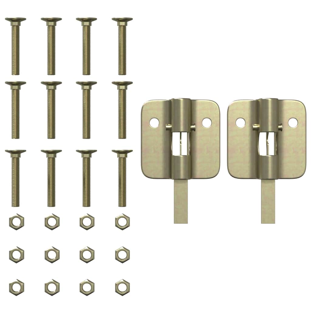 Gamba per Tavolo Birra 2 pcs Nero 39 x 3 x 75 cm