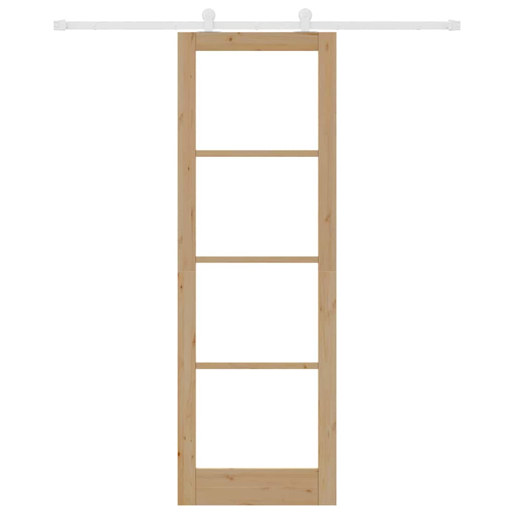 Porta Scorrevole ORKDAL Marrone 78 x 232 cm Legno e metallo