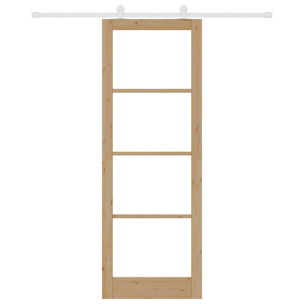 Porta Scorrevole ORKDAL Marrone 83 x 232 cm Legno e metallo