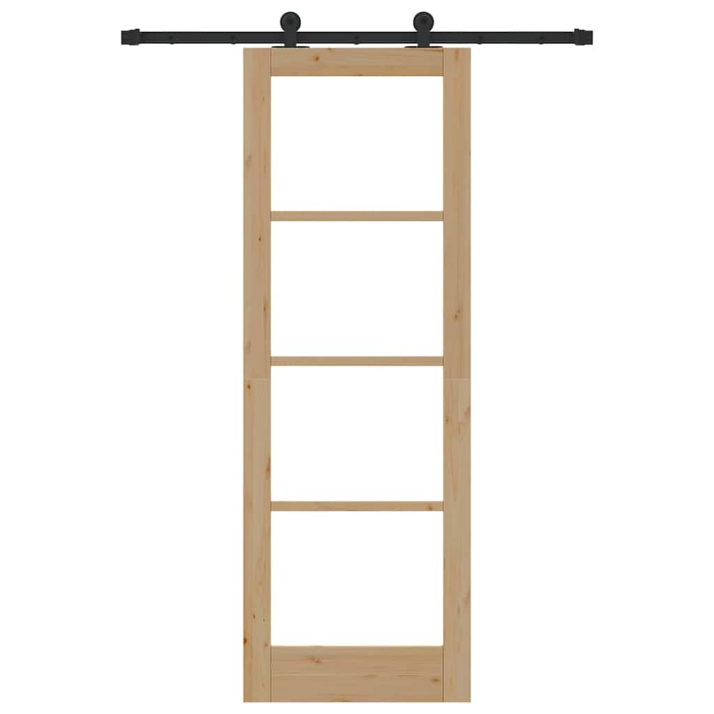 Porta Scorrevole ORKDAL Marrone 73.5 x 211 cm Legno e metallo