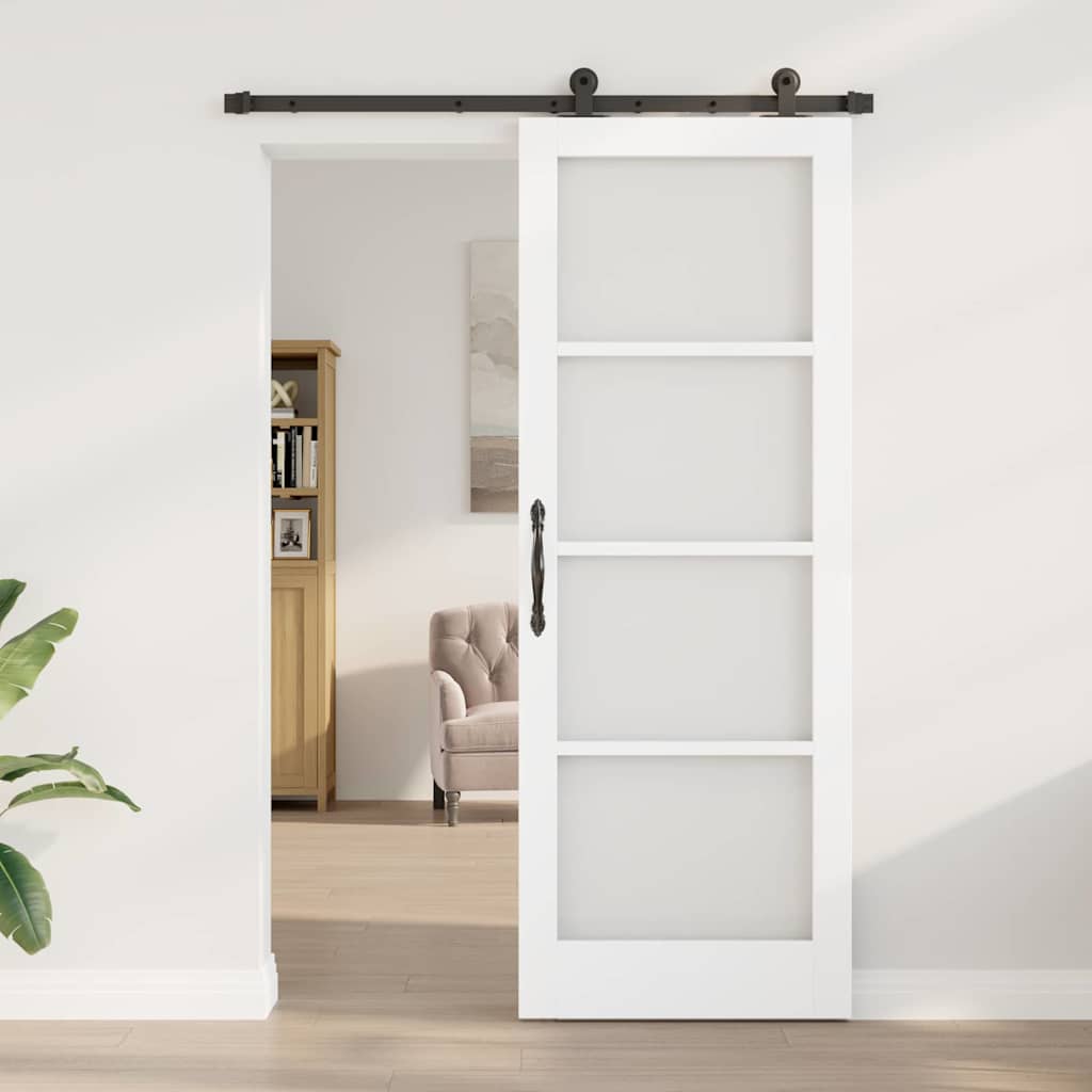 Porta Scorrevole ORKDAL Bianco 78 x 211 cm Legno e metallo