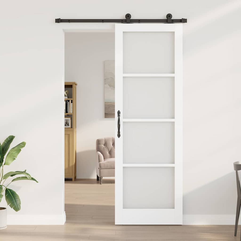 Porta Scorrevole ORKDAL Bianco 78 x 232 cm Legno e metallo