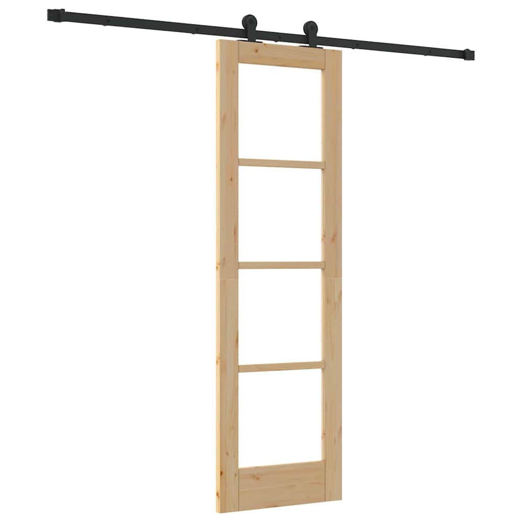 Porta Scorrevole ORKDAL Marrone 61 x 198.5 cm Legno e metallo