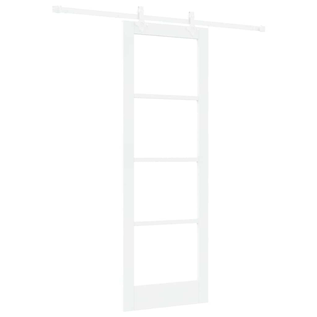 Porta Scorrevole Bianco 73.5 x 211 cm Legno e metallo