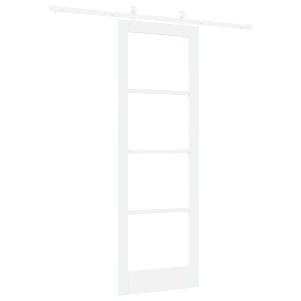 Porta Scorrevole Bianco 73.5 x 211 cm Legno e metallo