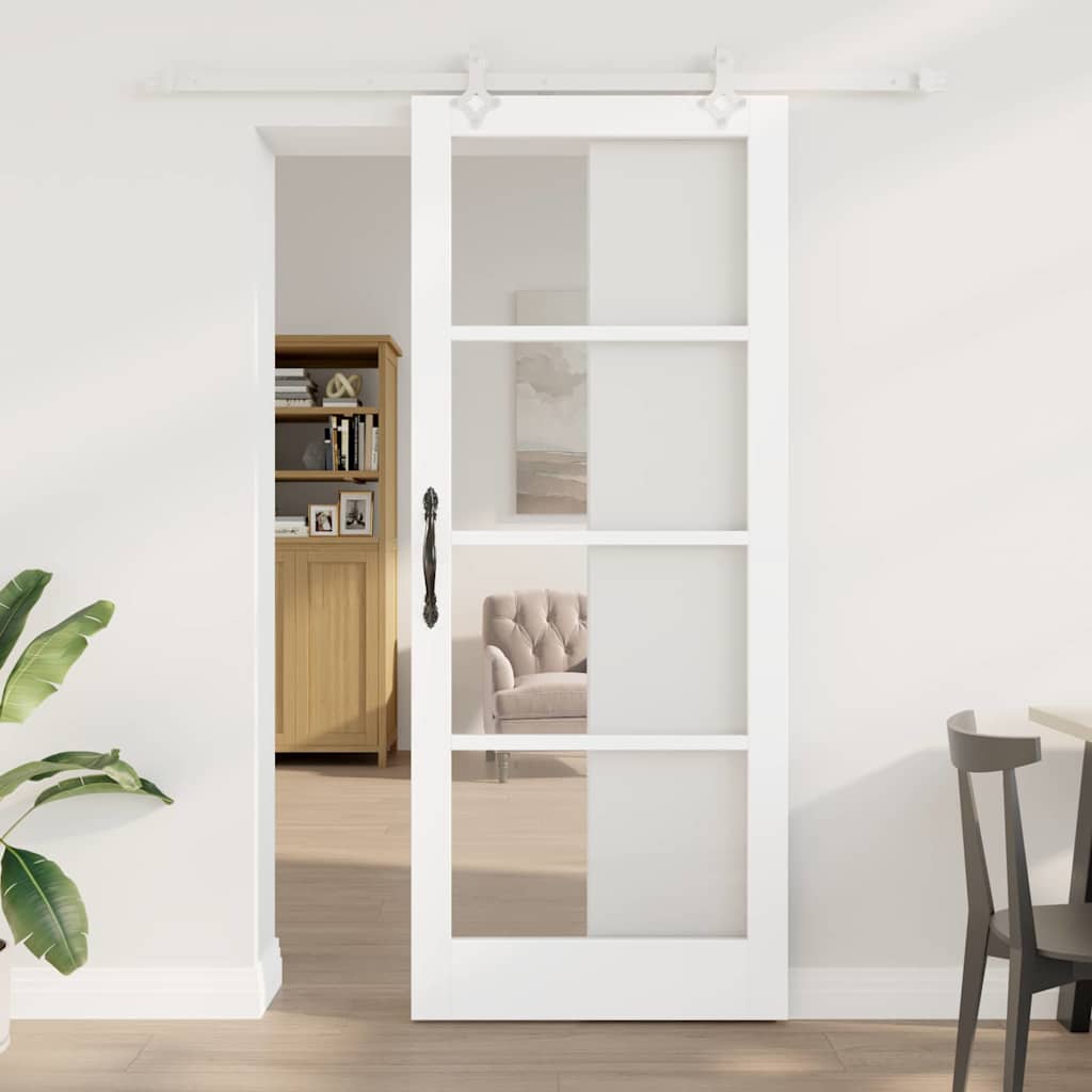 Porta Scorrevole Bianco 86 x 211 cm Legno e metallo