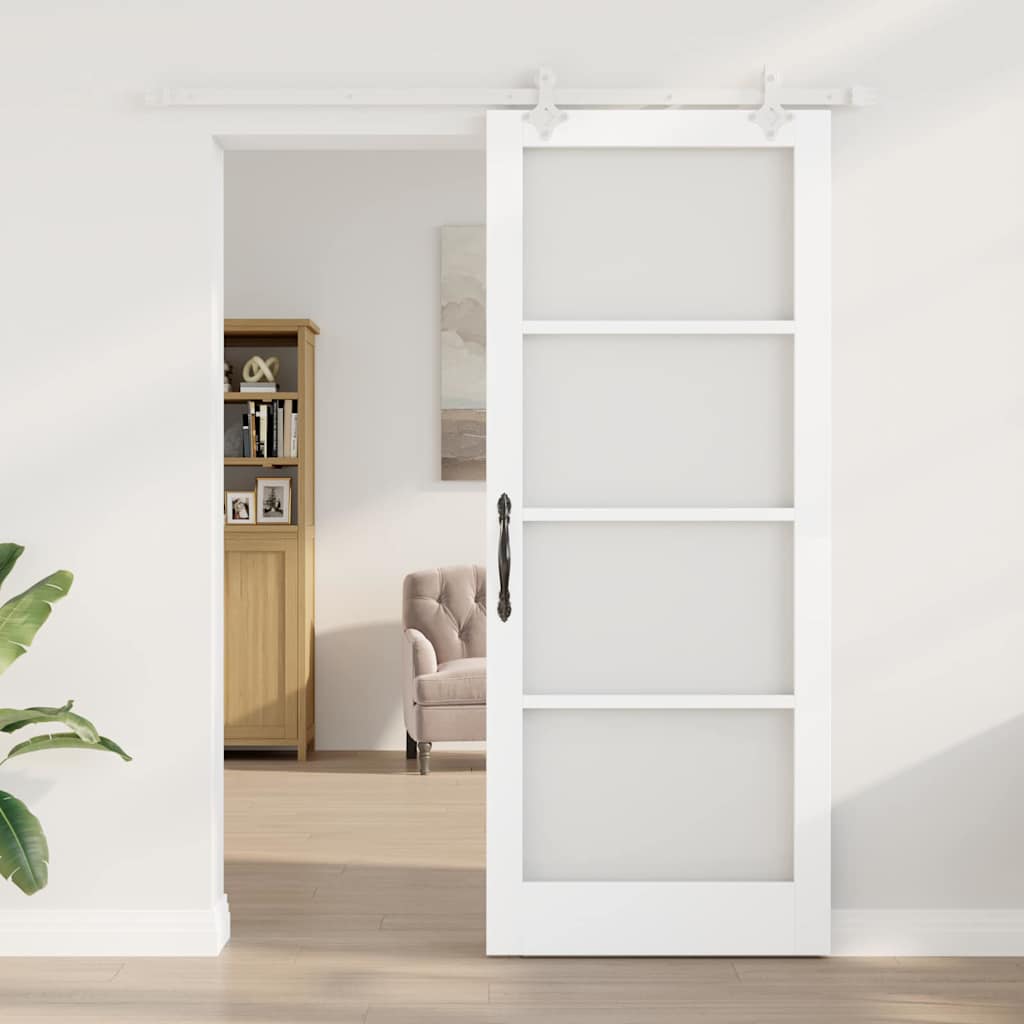 Porta Scorrevole Bianco 86 x 211 cm Legno e metallo