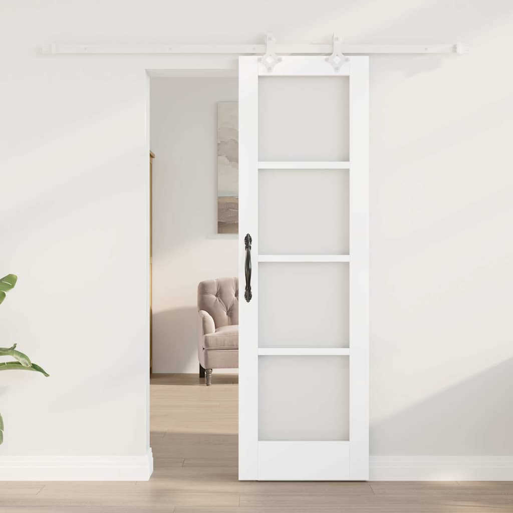 Porta Scorrevole Bianco 61 x 198.5 cm Legno e metallo