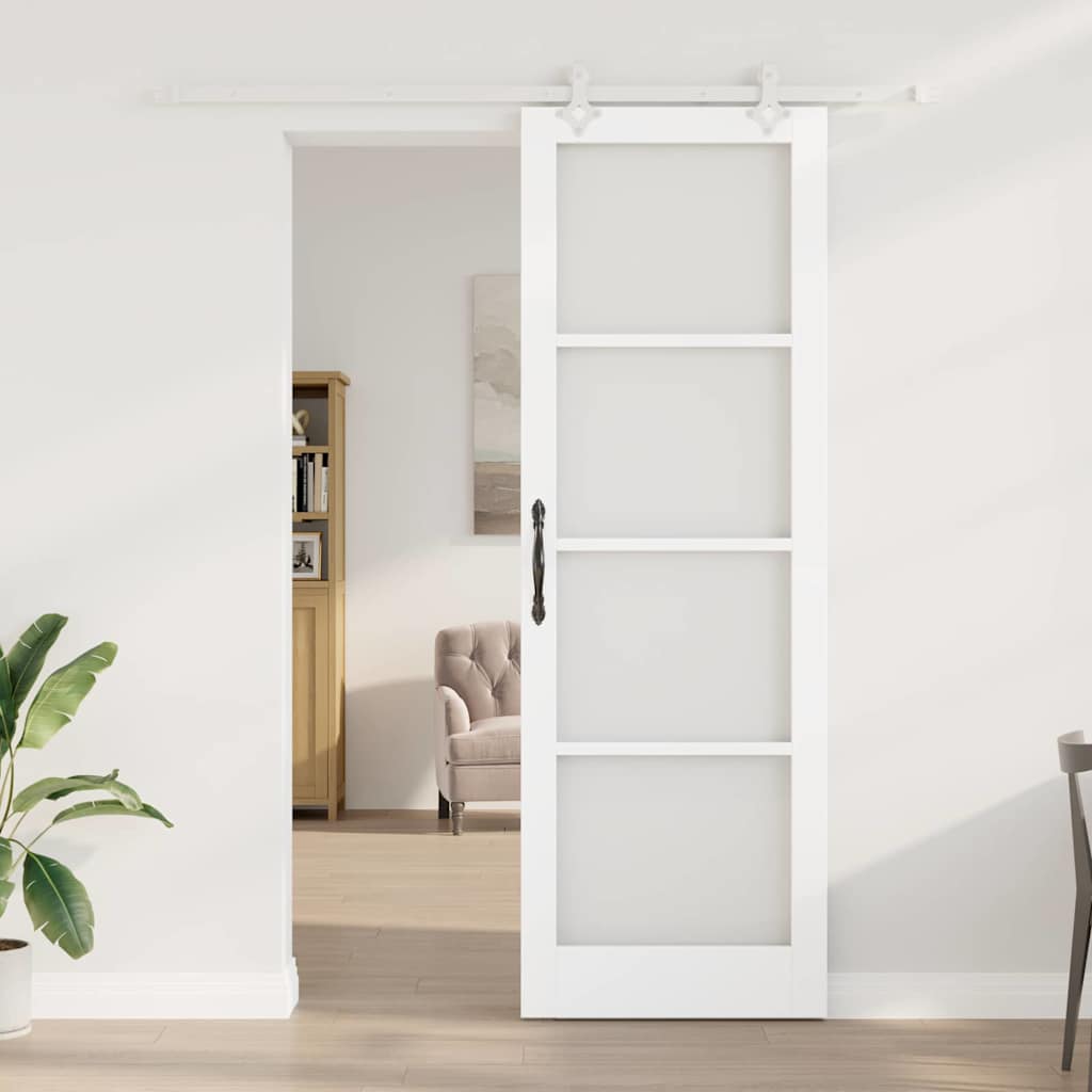 Porta Scorrevole Bianco 78 x 232 cm Legno e metallo