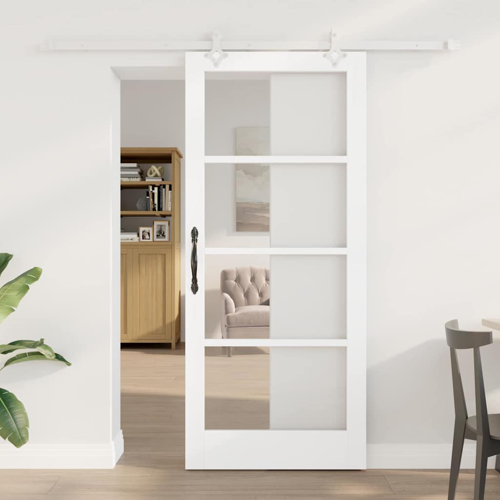Porta Scorrevole Bianco 86 x 198.5 cm Legno e metallo