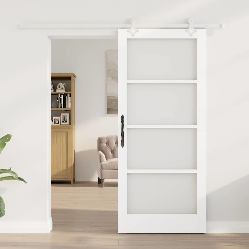 Porta Scorrevole Bianco 86 x 198.5 cm Legno e metallo