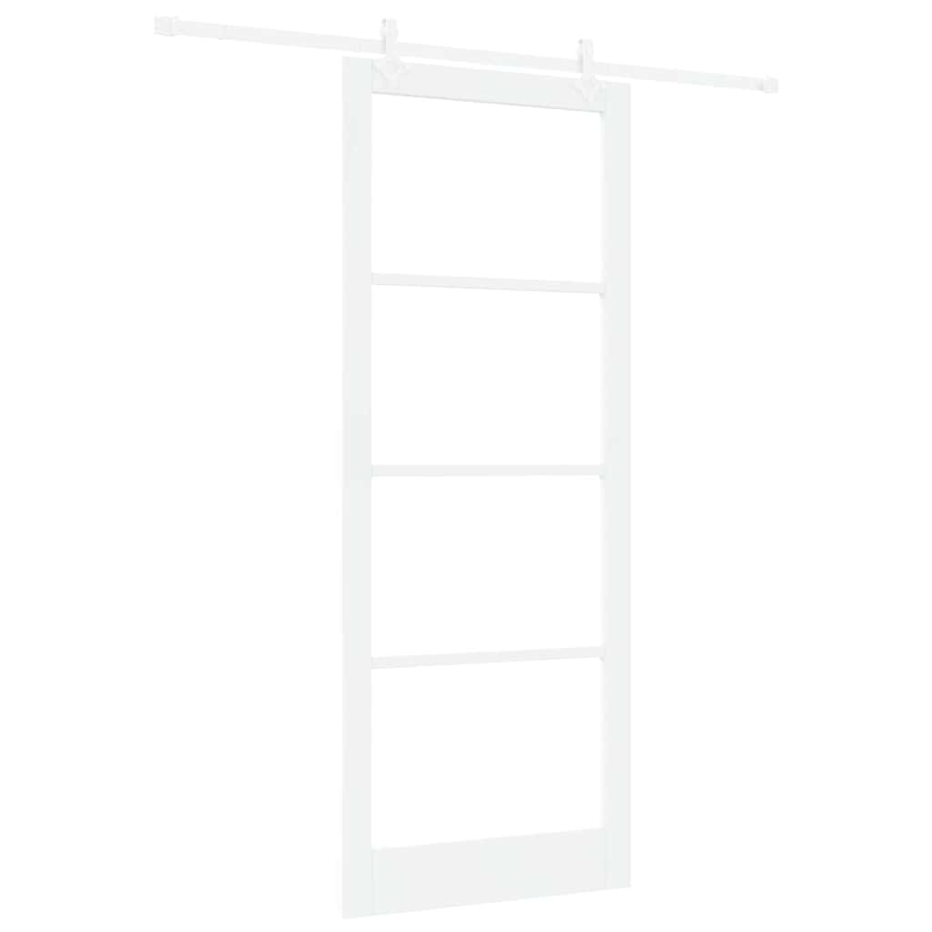 Porta Scorrevole Bianco 93 x 232 cm Acciaio e legno