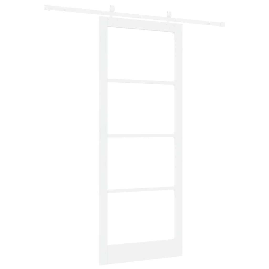 Porta Scorrevole Bianco 93 x 232 cm Acciaio e legno