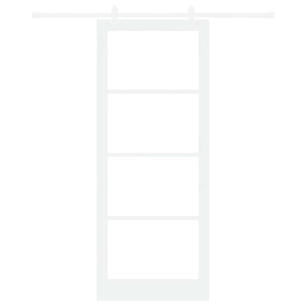 Porta Scorrevole Bianco 93 x 232 cm Acciaio e legno