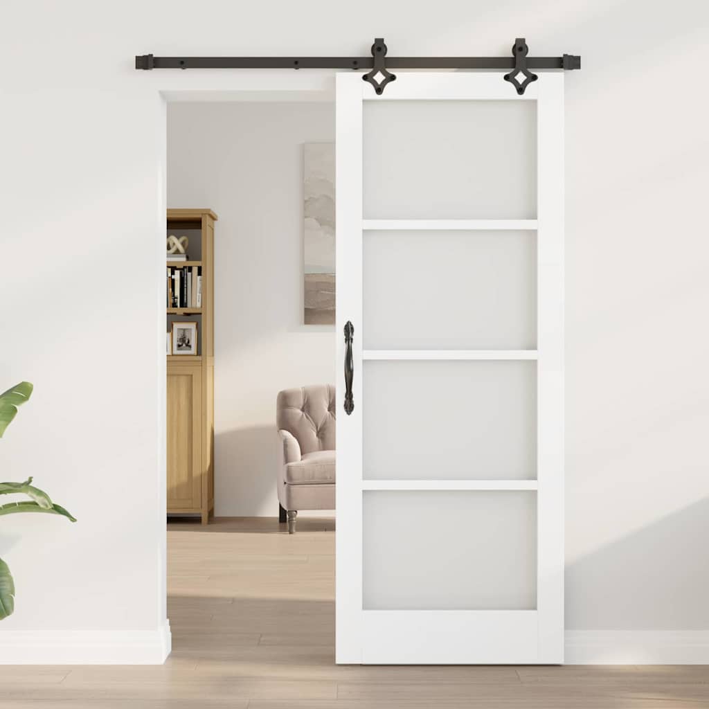 Porta Scorrevole Bianco 78 x 202 cm Legno e metallo