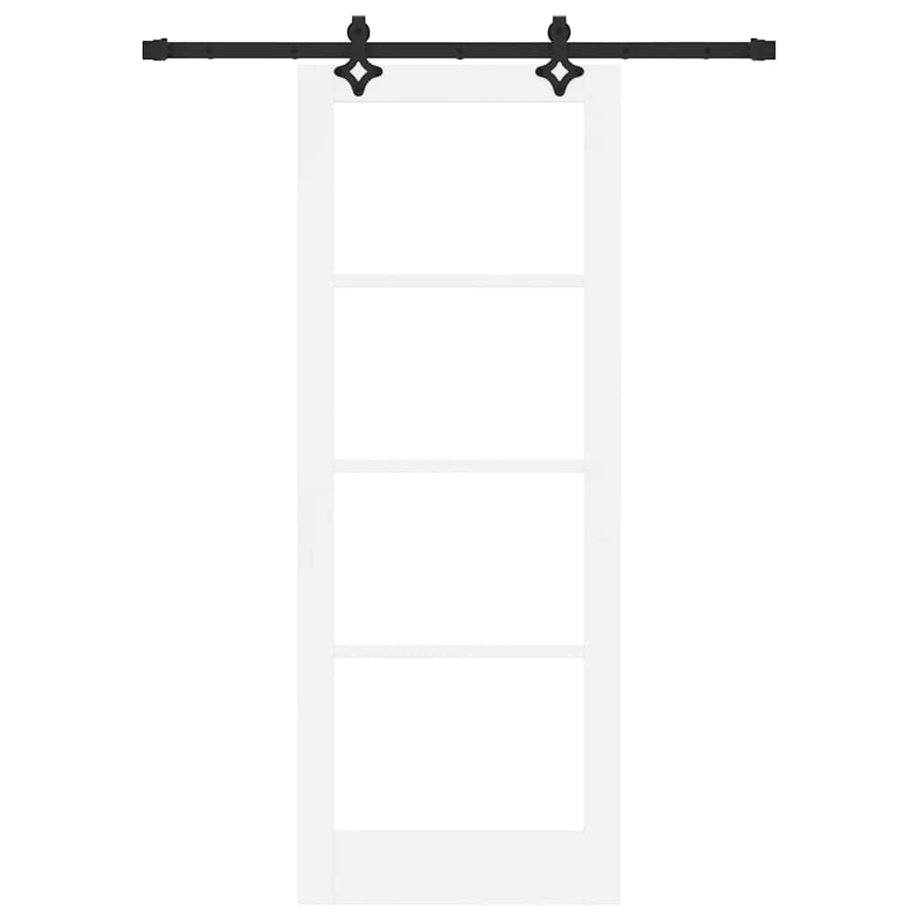 Porta Scorrevole Bianco 78 x 202 cm Legno e metallo