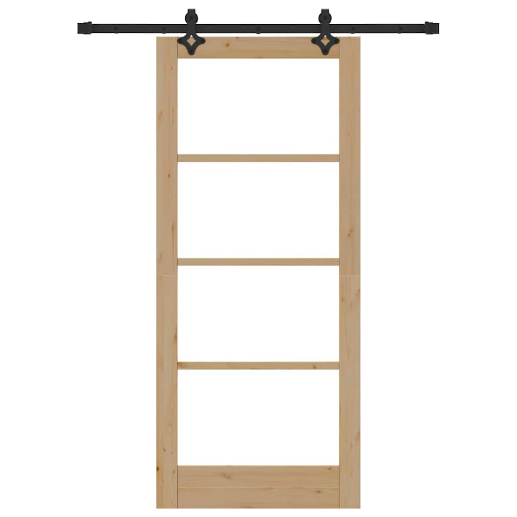 Porta Scorrevole Marrone 86 x 198.5 cm Legno e metallo