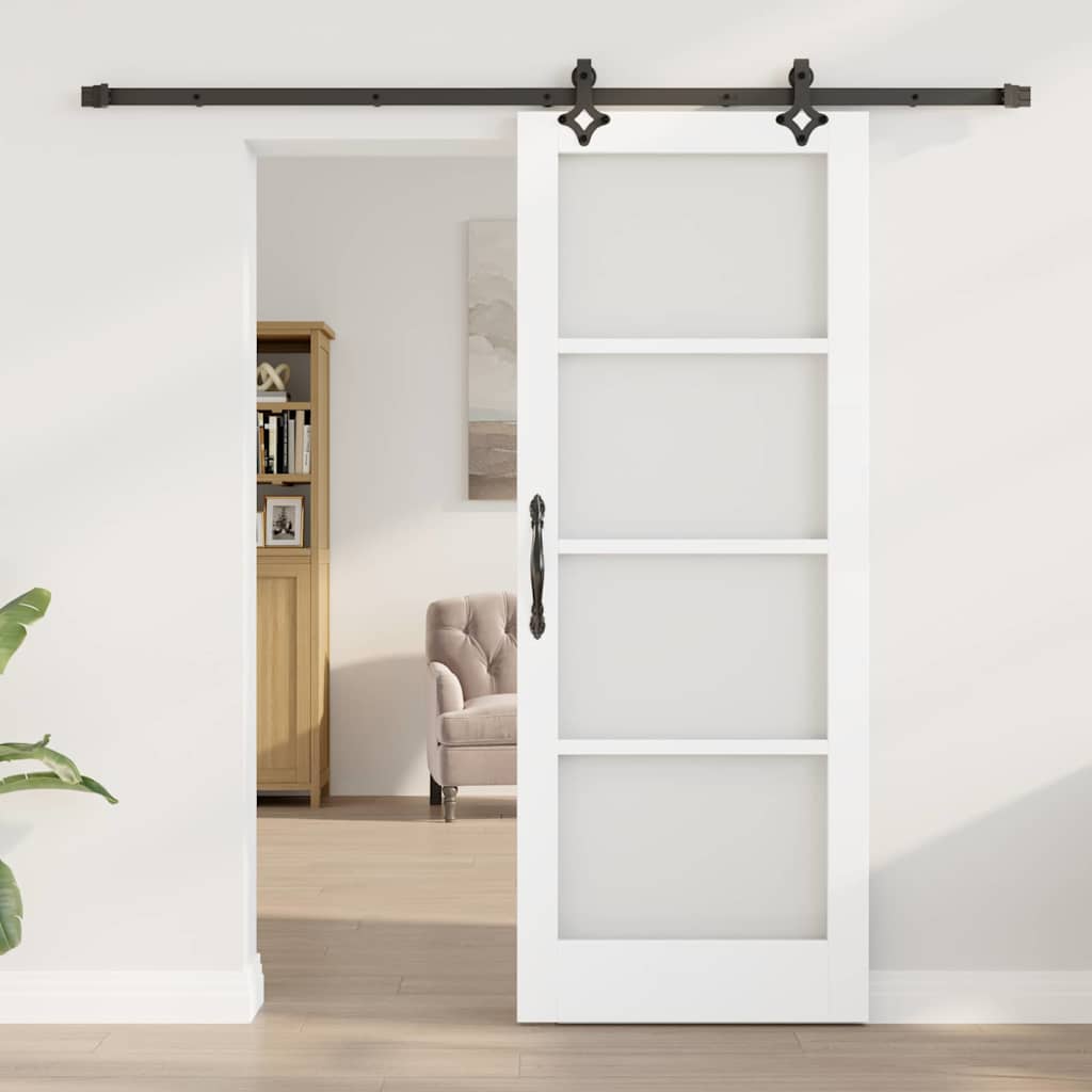 Porta Scorrevole Bianco 78 x 202 cm Legno e metallo