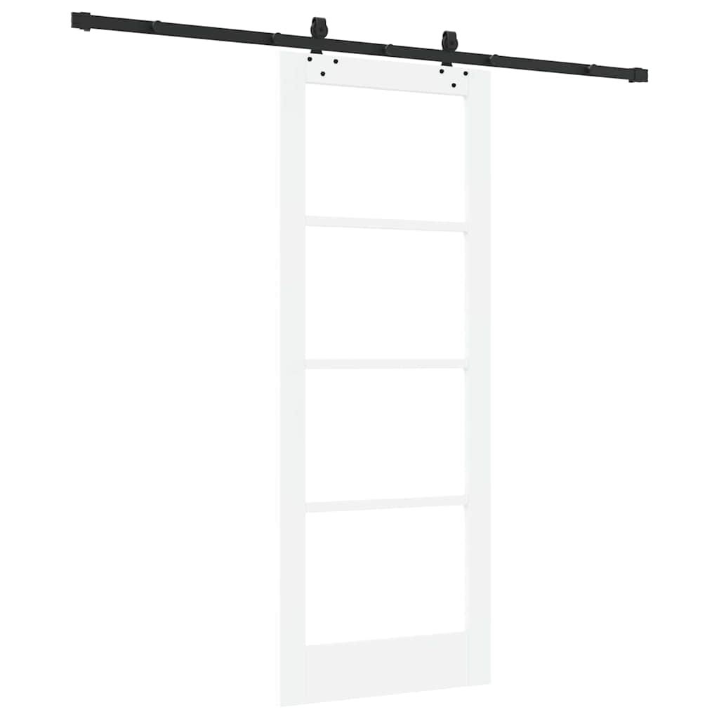 Porta Scorrevole Bianco 78 x 202 cm Legno e metallo