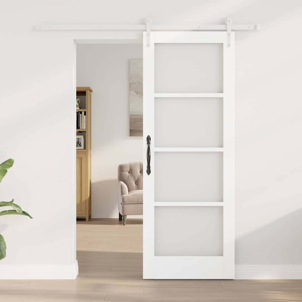 Porta Scorrevole Bianco 73.5 x 198.5 cm Legno e metallo