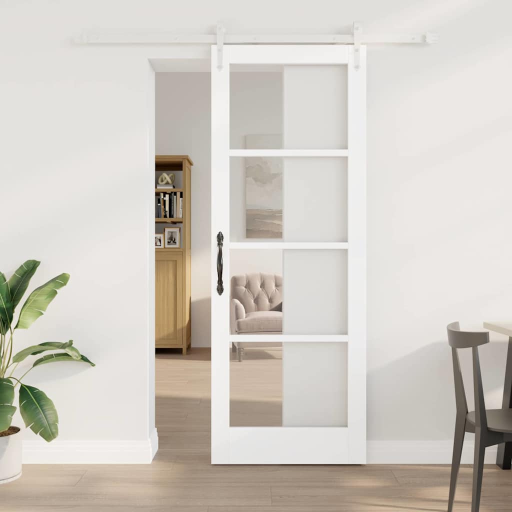 Porta Scorrevole Bianco 78 x 211 cm Legno e metallo
