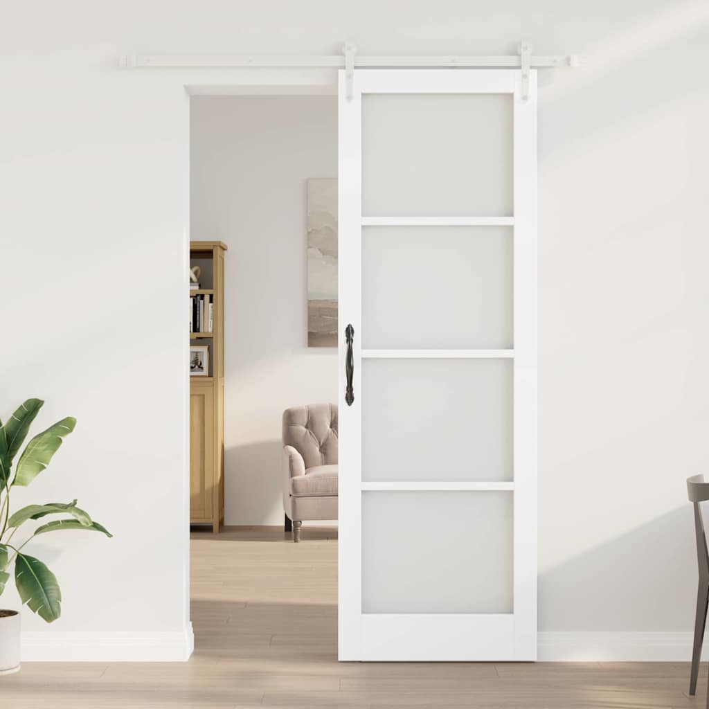Porta Scorrevole Bianco 78 x 232 cm Legno e metallo