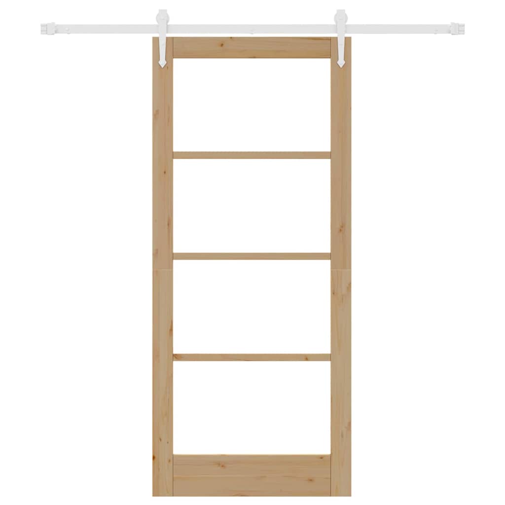 Porta Scorrevole Marrone 86 x 198.5 cm Legno e metallo
