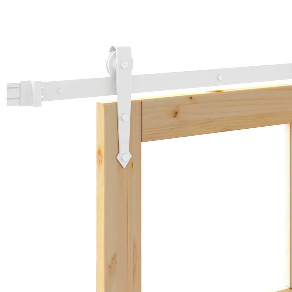 Porta Scorrevole Marrone 93 x 211 cm Legno e metallo