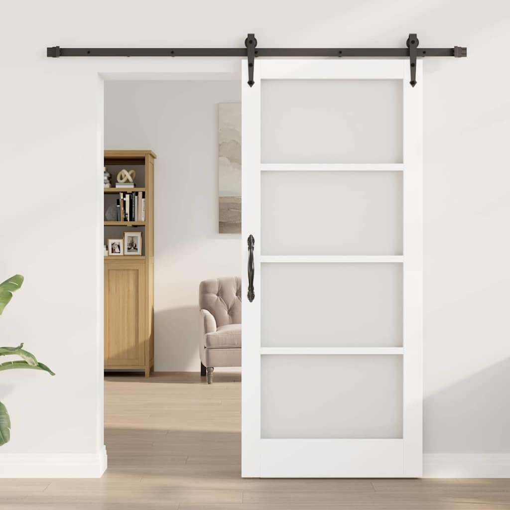 Porta Scorrevole Bianco 86 x 198.5 cm Legno e metallo