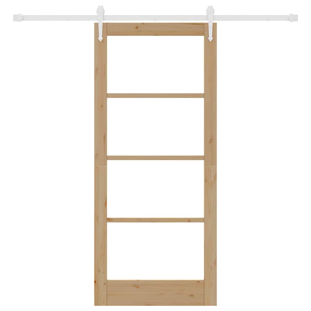 Porta Scorrevole Marrone 86 x 198.5 cm Legno e metallo