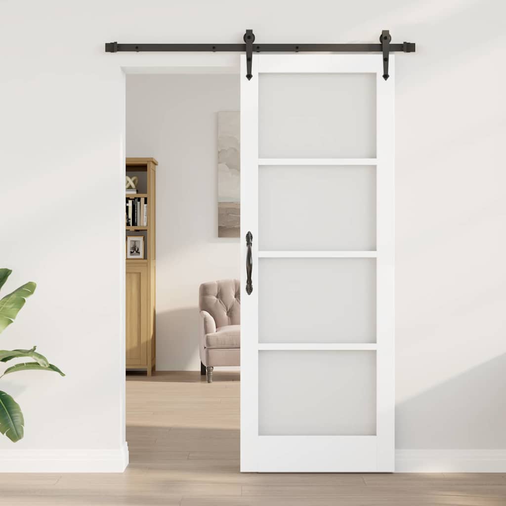 Porta Scorrevole ORKDAL Bianco 78 x 211 cm Legno e metallo