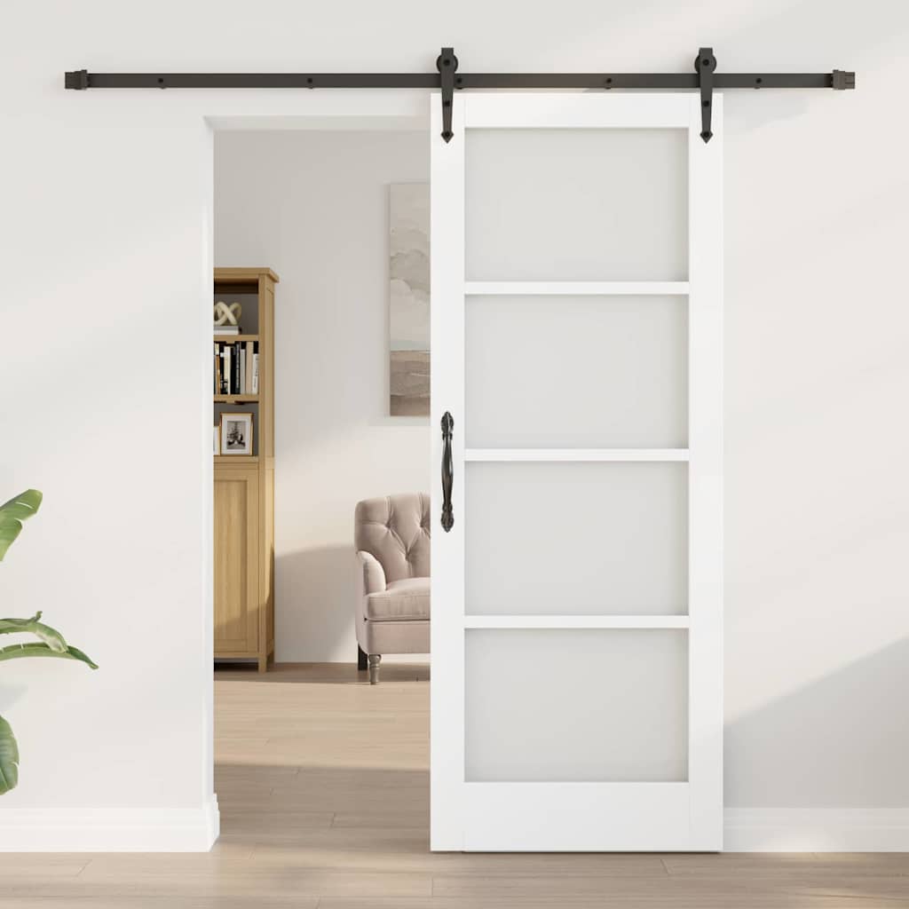 Porta Scorrevole ORKDAL Bianco 78 x 202 cm Legno e metallo