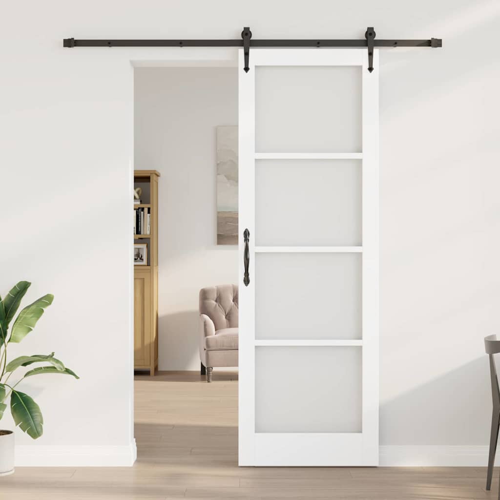Porta Scorrevole ORKDAL Bianco 78 x 232 cm Legno e metallo