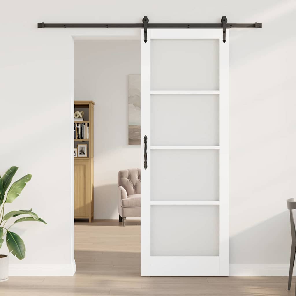 Porta Scorrevole ORKDAL Bianco 83 x 232 cm Legno e metallo