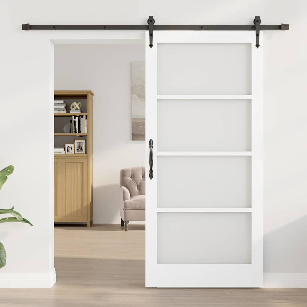 Porta Scorrevole ORKDAL Bianco 93 x 202 cm Legno e metallo
