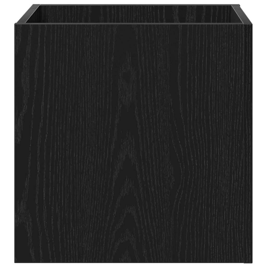 Set mobili da ingresso con specchio 5 pcs Rovere nero e Argento