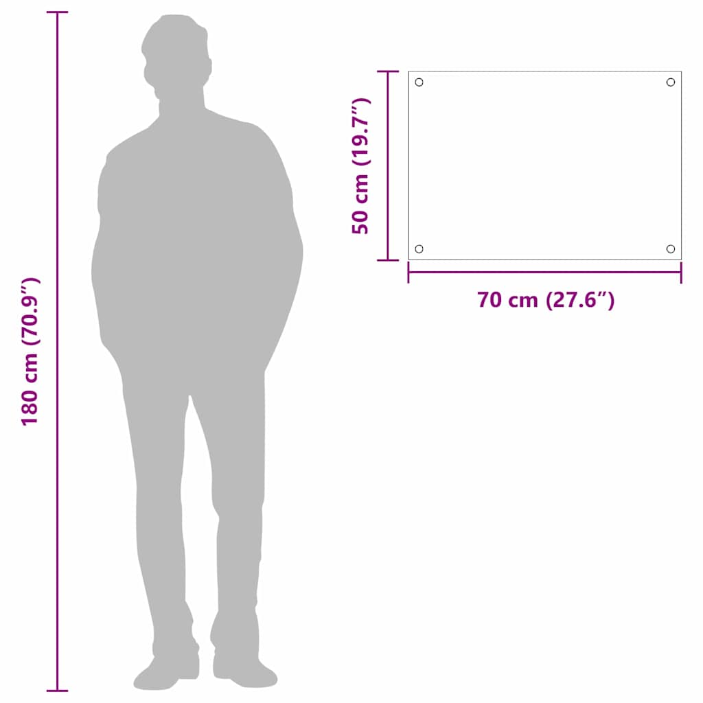 Rivestimento da Cucina Grigio chiaro 70 x 50 x 0.6 cm