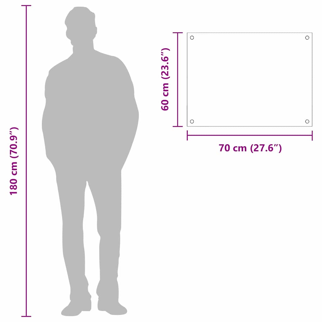 Rivestimento da Cucina Grigio scuro 70 x 60 x 0.6 cm