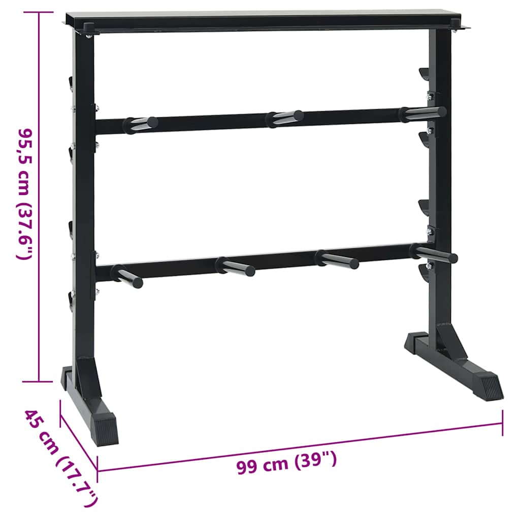 Ripiano per Manubri Nero 99 x 45 x 95,5 cm | homemem39