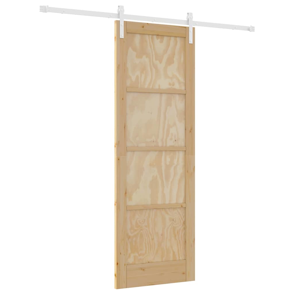 Porta Scorrevole Naturale e bianco 73.5 x 211 cm