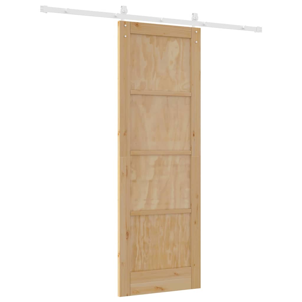 Porta Scorrevole Naturale e bianco 73.5 x 211 cm