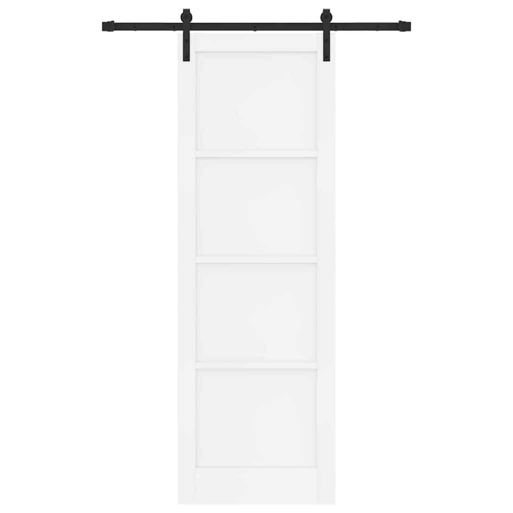 Porta scorrevole Bianco e nero 78 x 232 cm