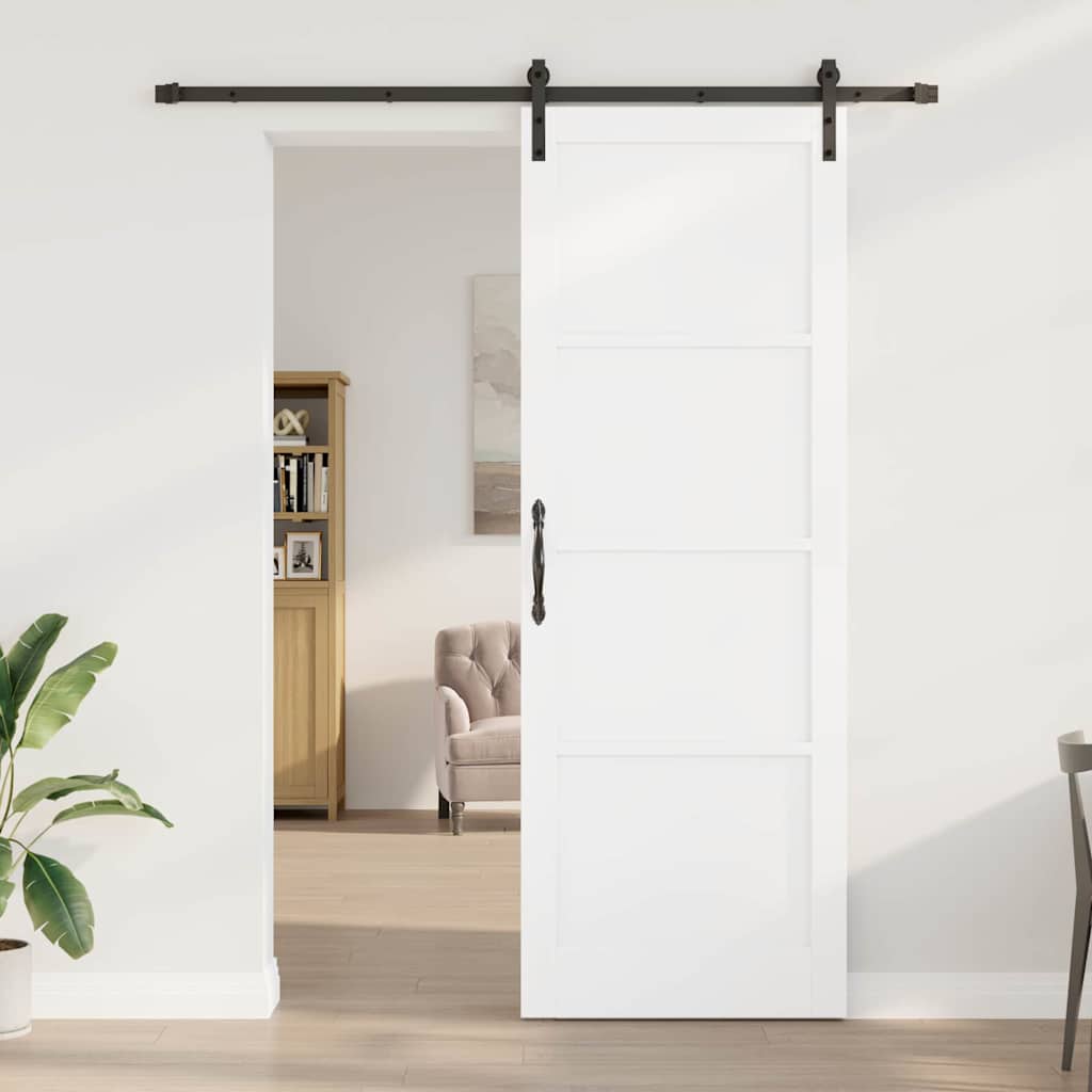 Porta scorrevole Bianco e nero 83 x 232 cm