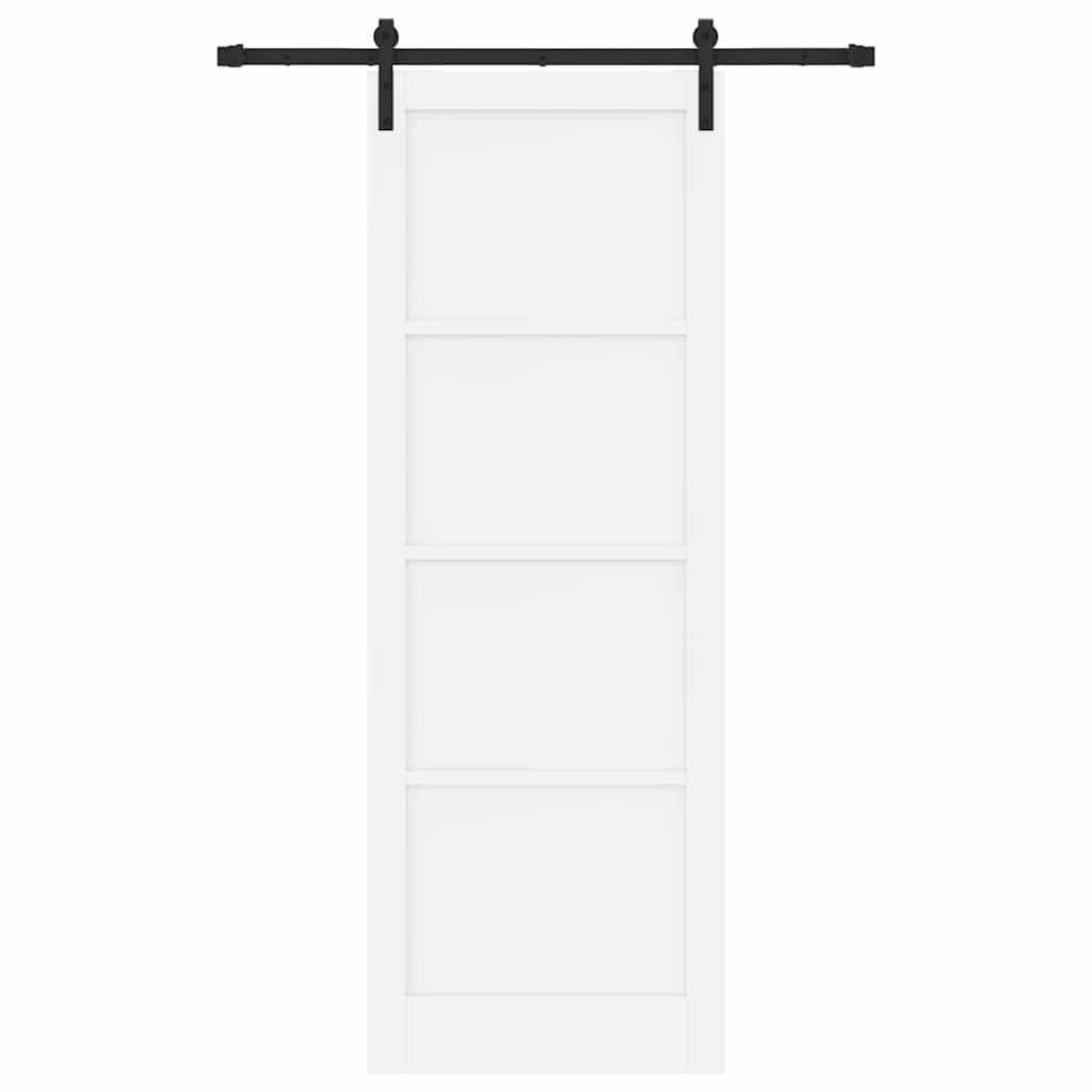 Porta scorrevole Bianco e nero 83 x 232 cm